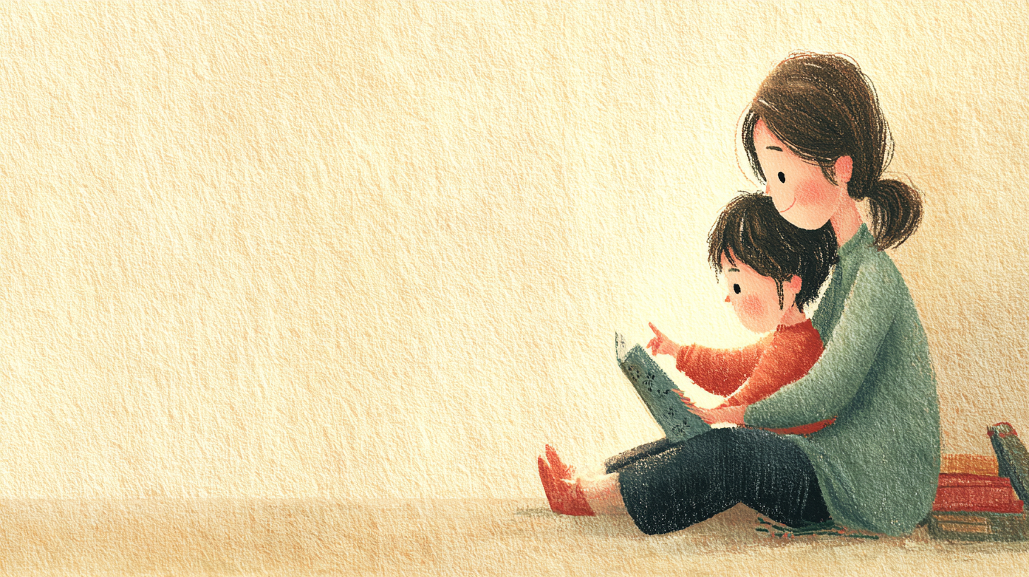 Parent and child reading together