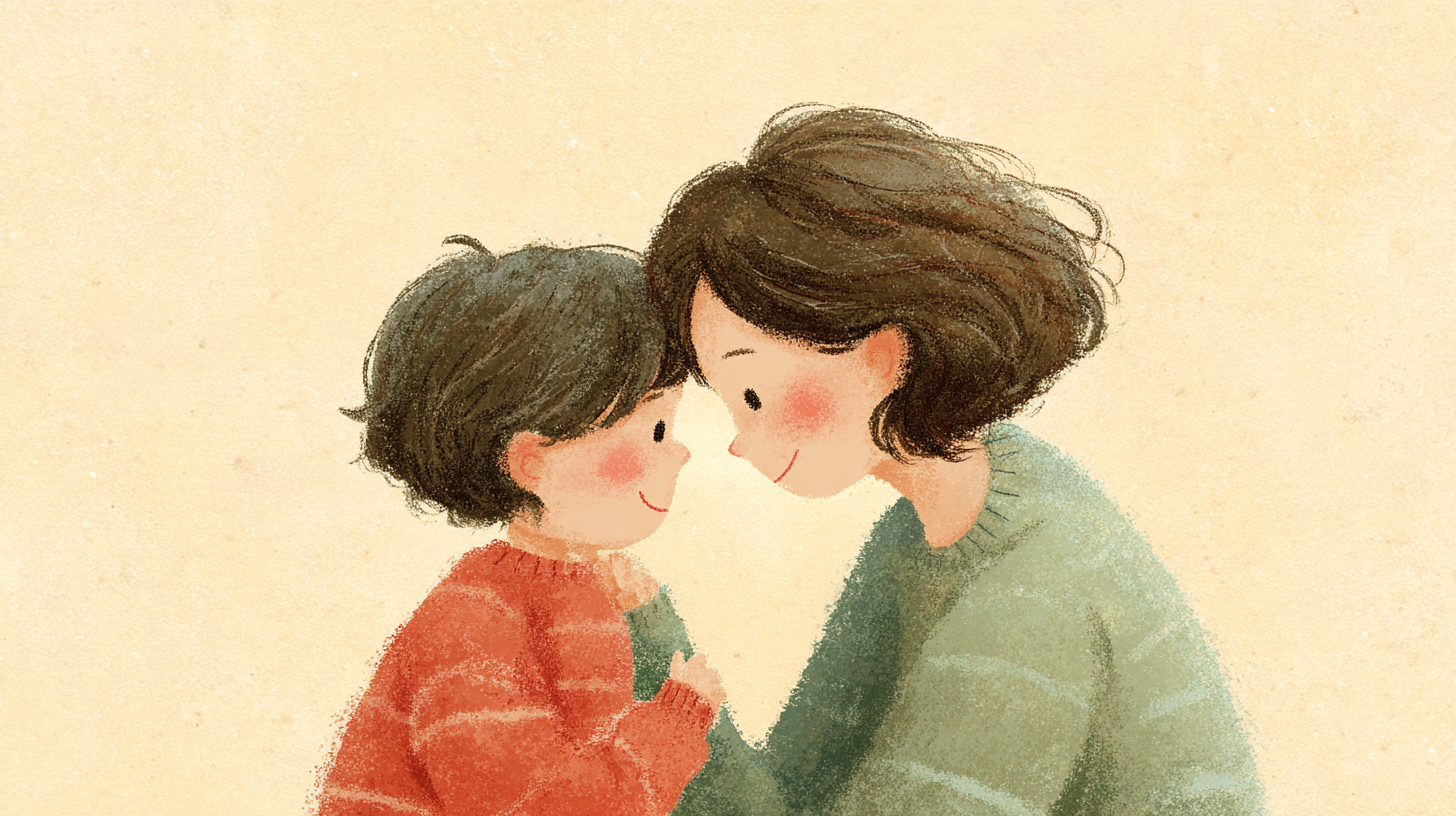 Mother and child sharing a tender moment